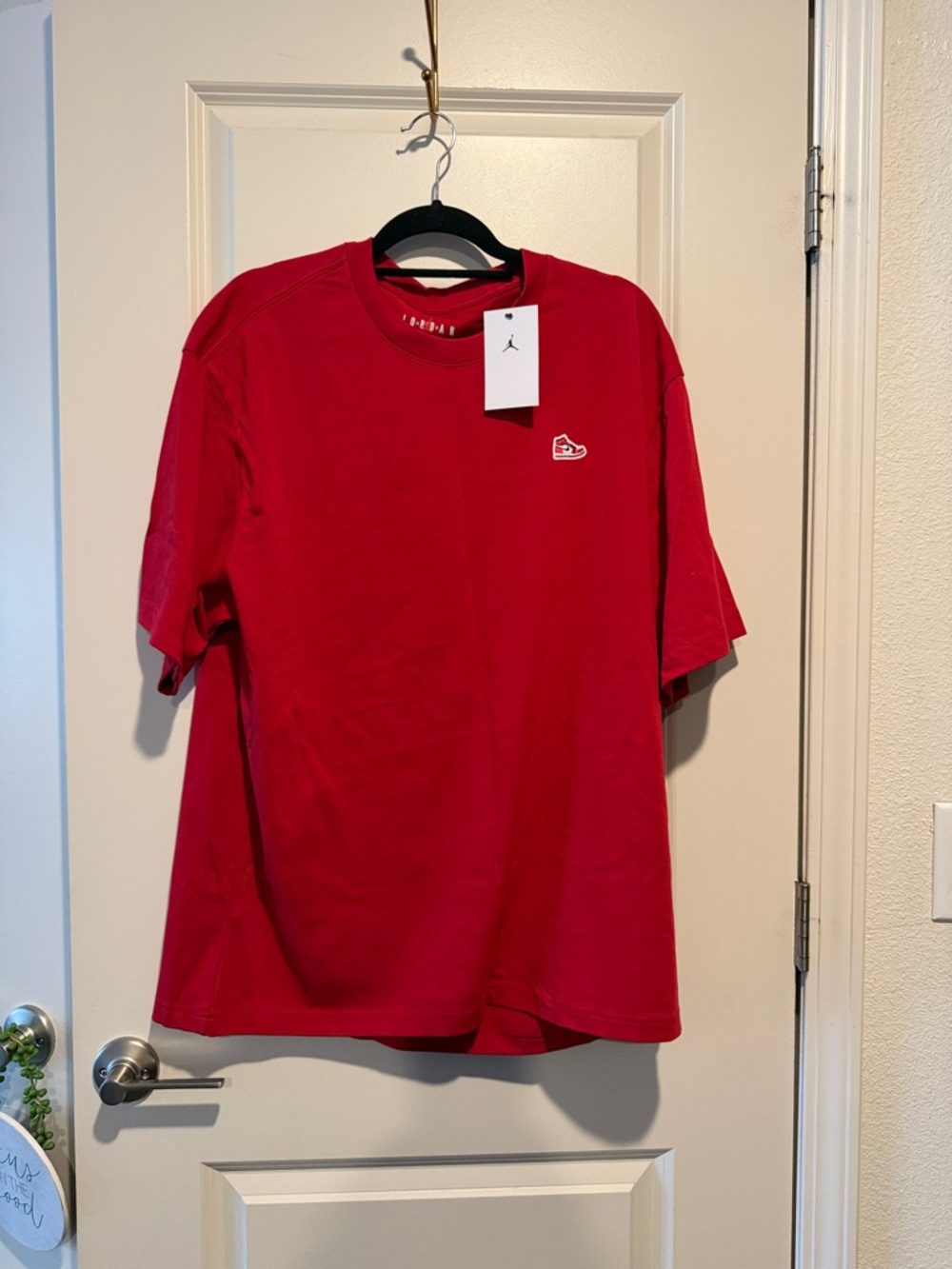 Jordan Red Short Sleeve Logo Tee